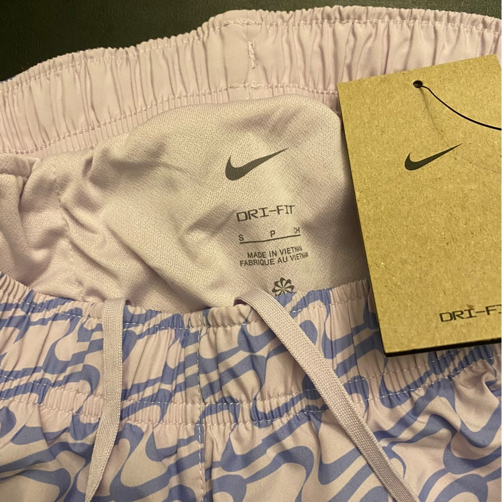 NWT Nike small dri-fit running shorts (purple & yellow) - Picture 2 of 4